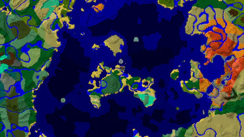 Ocean Monument Near Spawn in a Varied Ocean World