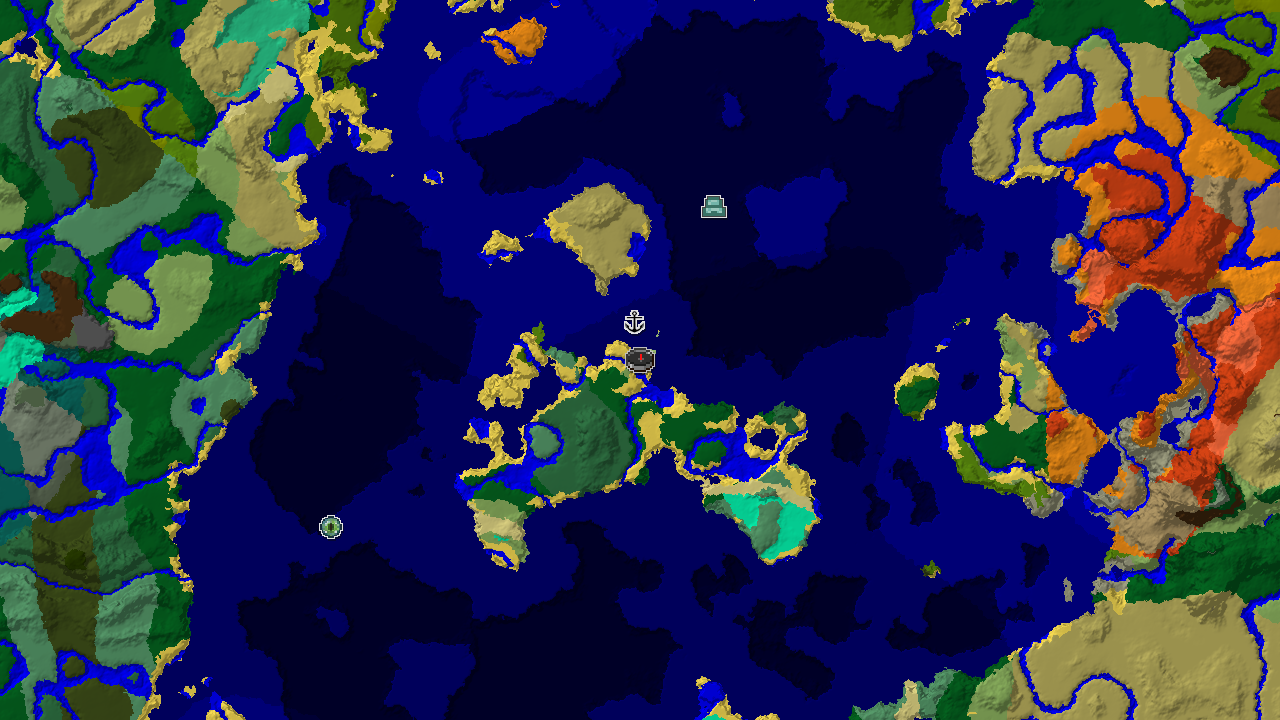 Ocean Monument Near Spawn in a Varied Ocean World