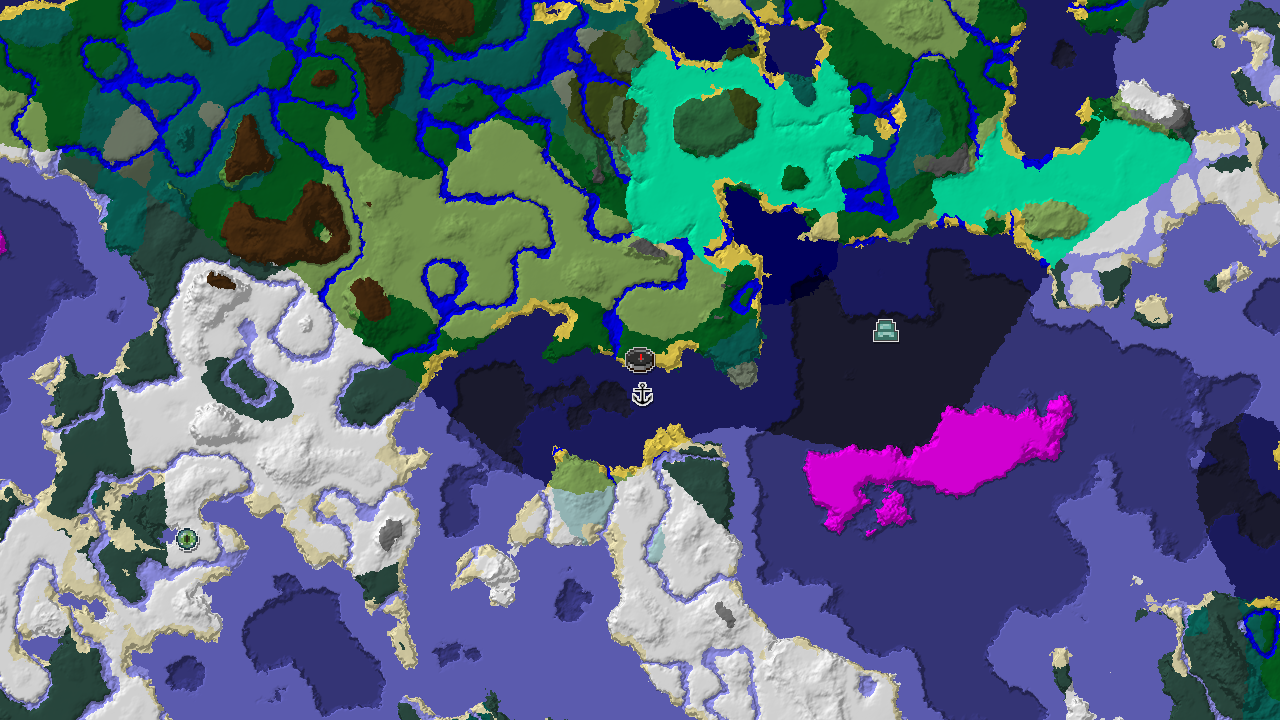 Ocean Monument Near Spawn with Icy Biomes and Mushroom Fields