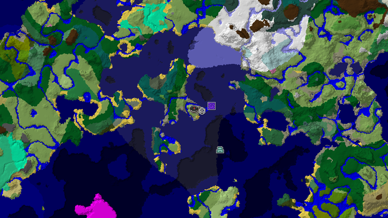 Ocean Monument Near Spawn in a Cold Ocean World
