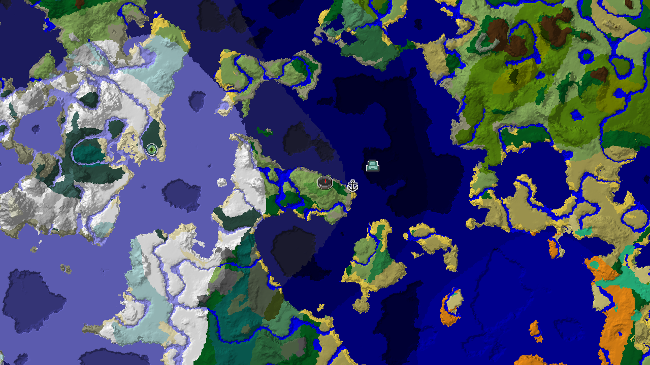 Ocean Monument Near Spawn in a Varied Ocean World