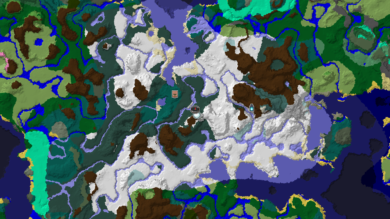 Frozen Tundra with Nearby Ancient City and Outpost