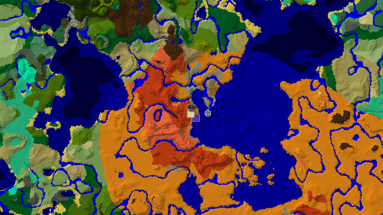 Badlands Spawn with a Close Desert Pyramid