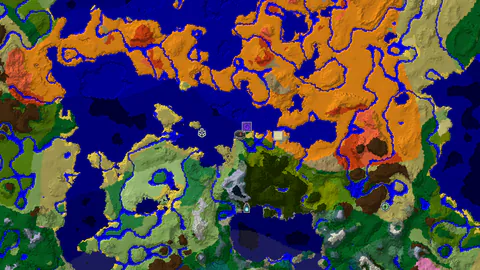Ancient City Near Spawn in a Desert and Jungle World