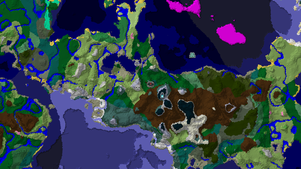 Pillager Outpost and Ancient City near a Forest Spawn