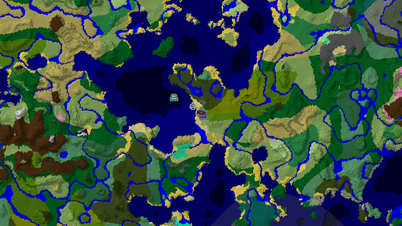 Bamboo Jungle and Ocean Ruins Near a Sparse Jungle Spawn