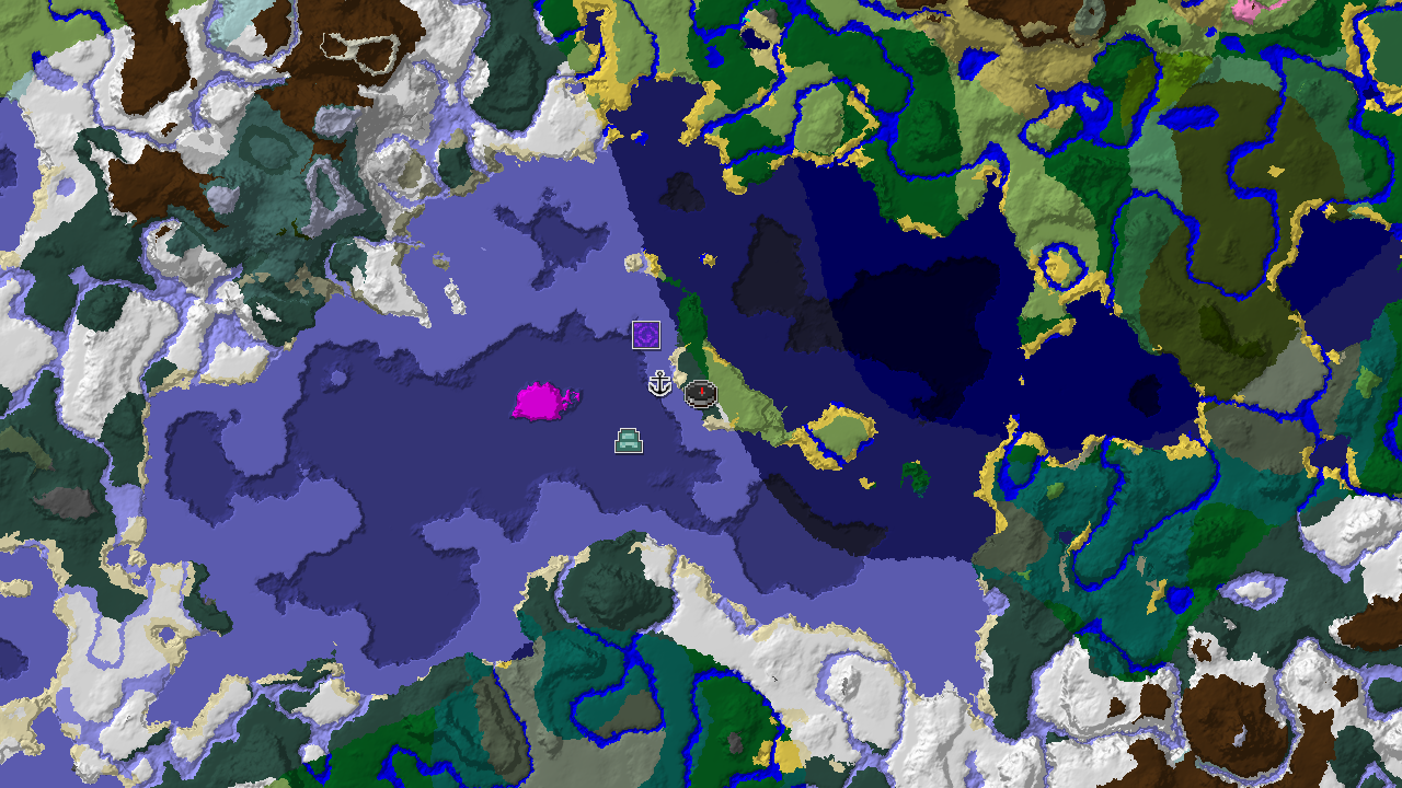 Spawn in Snowy Taiga with Icy Ocean Adventures Nearby