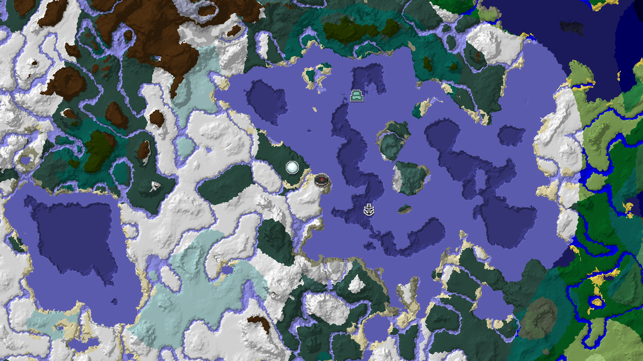 Frozen Ocean Spawn with Nearby Ocean Monument and Igloo