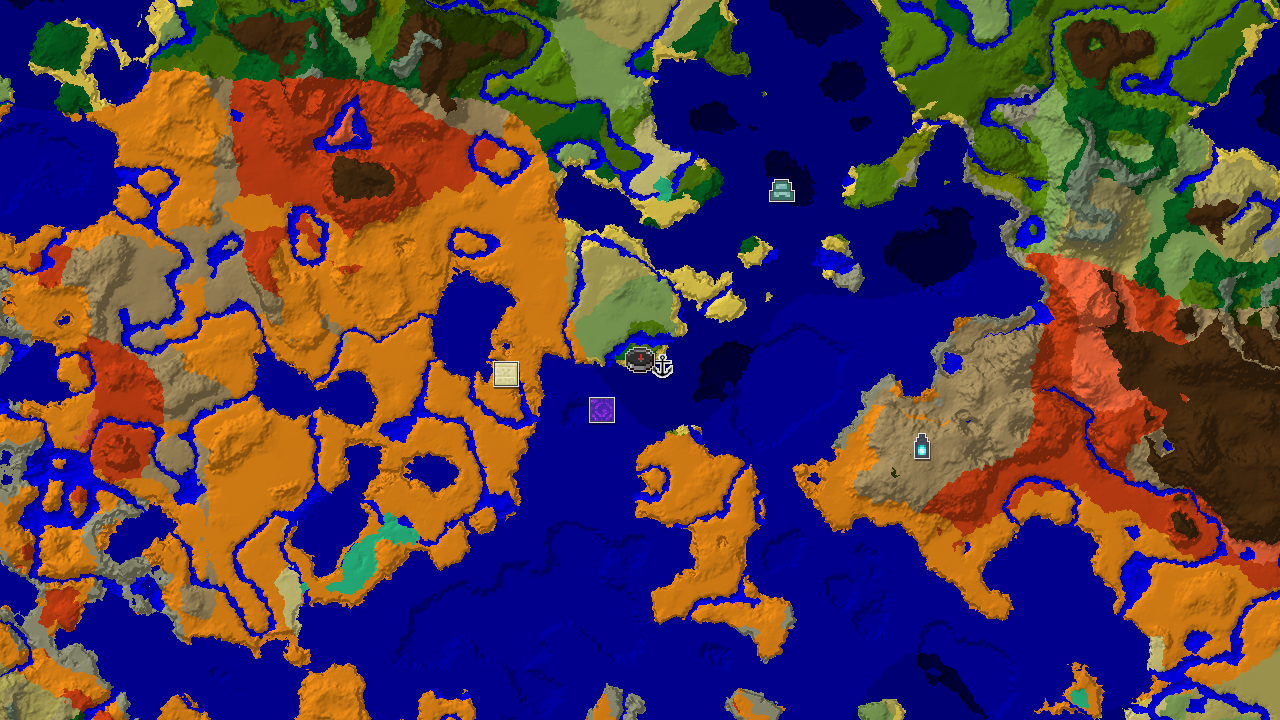 Ancient City Near Spawn, Plus Extensive Warm Oceans