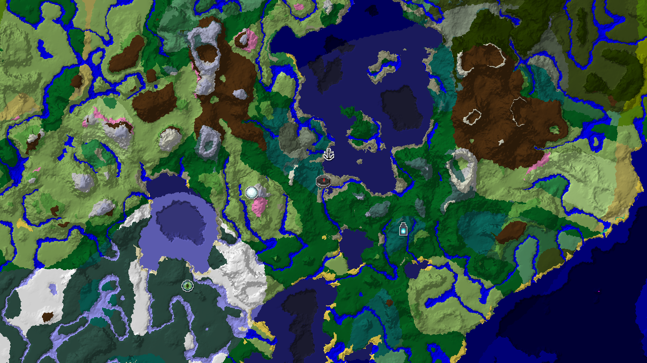 Spawn in a Taiga, Explore Nearby Mountains and Ocean