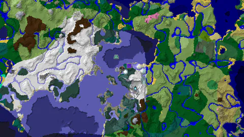 Frozen Ocean Spawn with Nearby Ancient City