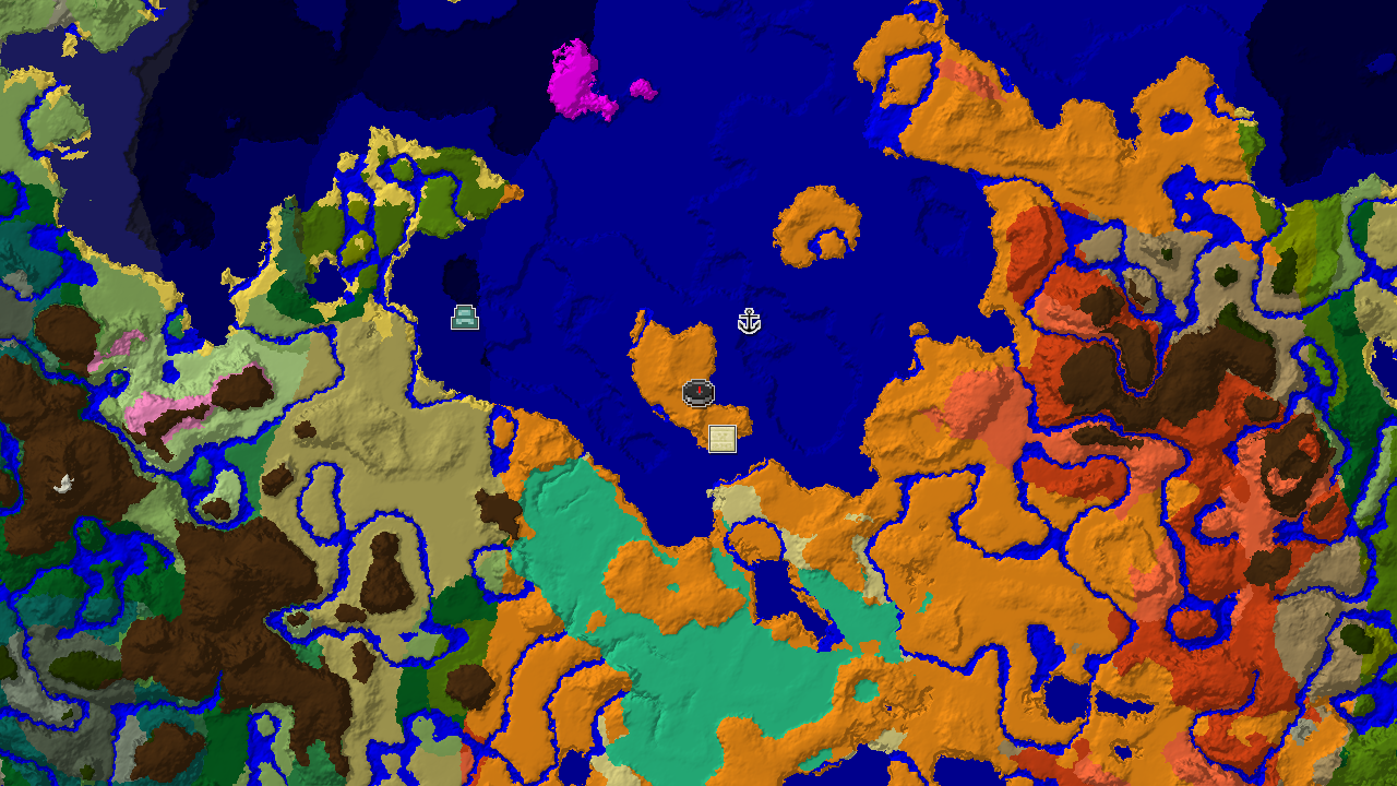 Spawn Near a Desert Pyramid in a Coastal Oasis