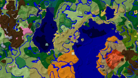 Savanna Spawn with a Waterside Village Nearby