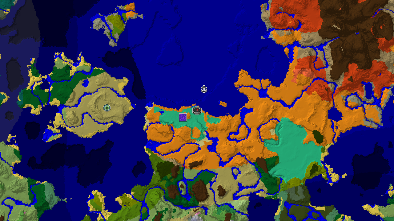 Mangrove Swamp Spawn with Nearby Desert and Warm Ocean
