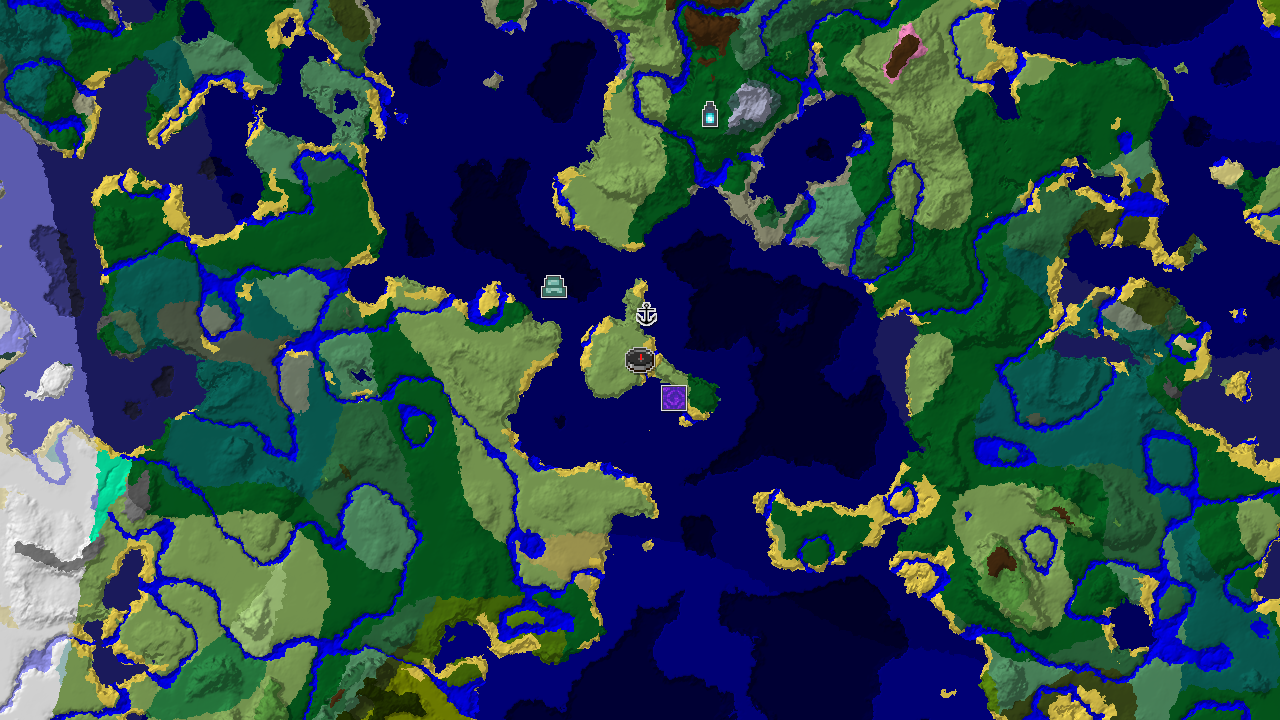 Ancient City Near Spawn in a Varied Ocean World