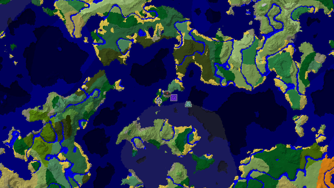 Ocean Monument Near Spawn in a Varied Coastal World
