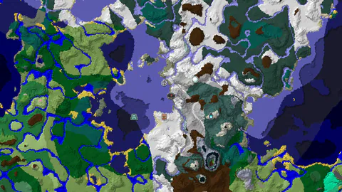 Frozen Peaks and Icy Plains with Nearby Ancient City