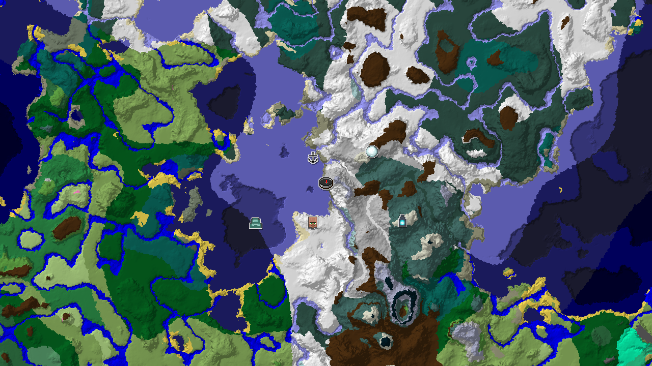 Frozen Peaks and Icy Plains with Nearby Ancient City