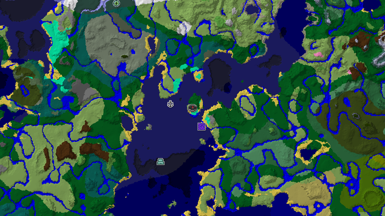 Ocean Monument Near Spawn in a Mixed Biome World