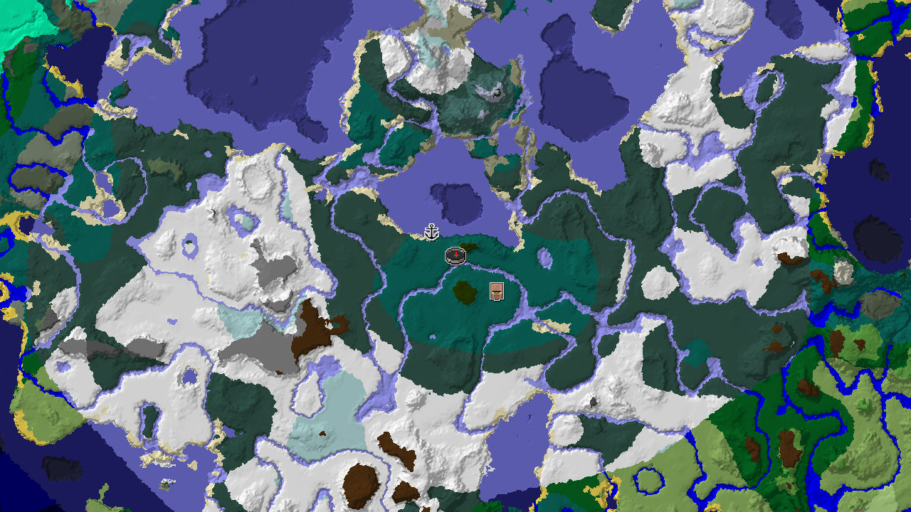 Waterside Village in a Freezing Taiga World