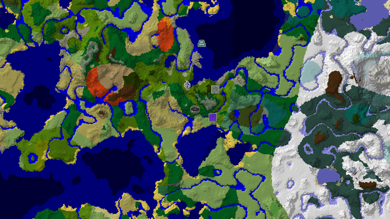 Jungle Temple at Spawn with Diverse Biomes
