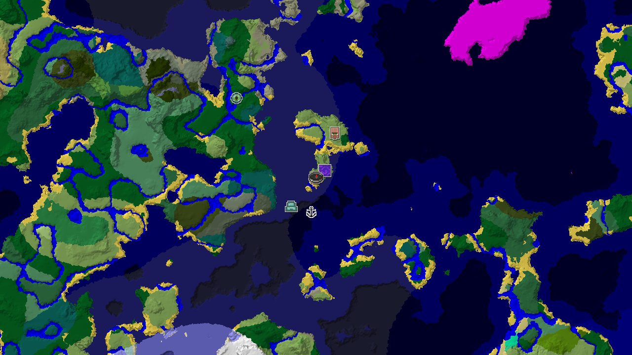 Ocean Monument Near Spawn in a Cold Ocean World