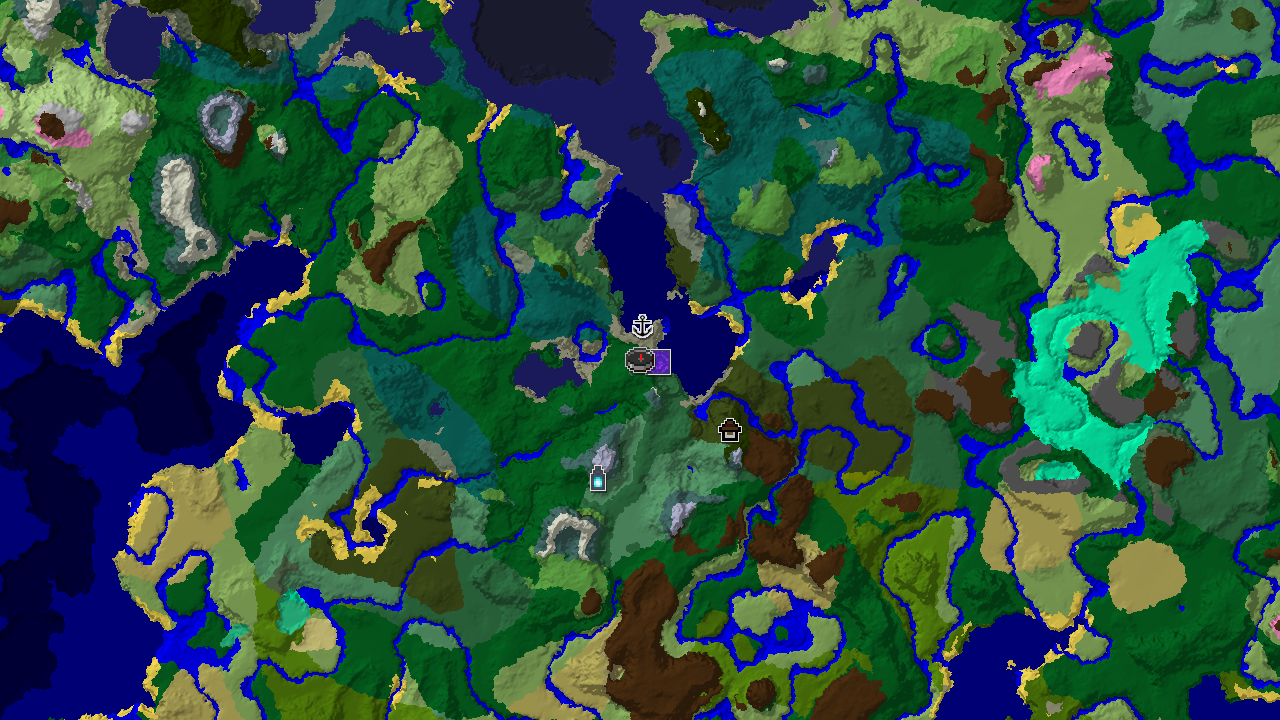 Woodland Mansion with Mountain Peaks and Dark Forest