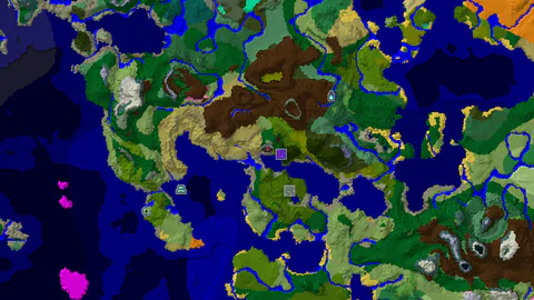 Jungle and Ocean Expanse with Nearby Ancient City
