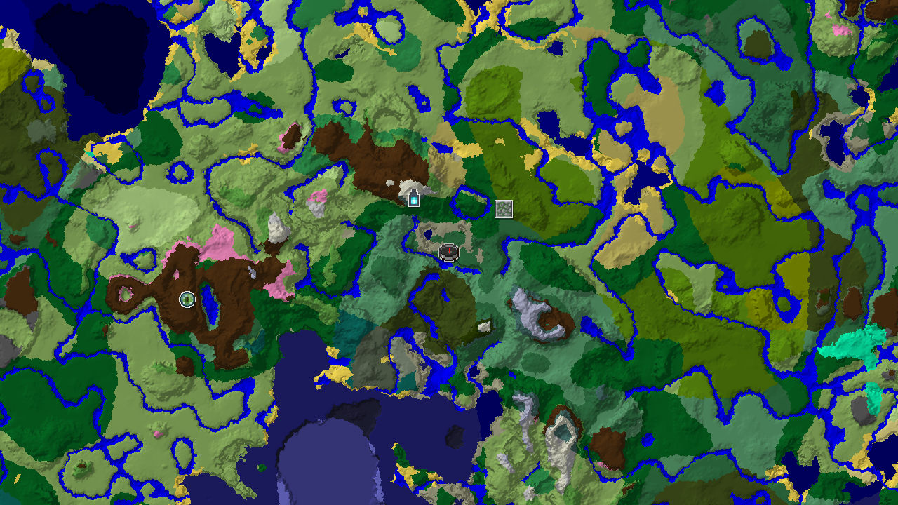 Ancient City Near Spawn in a Varied Landscape