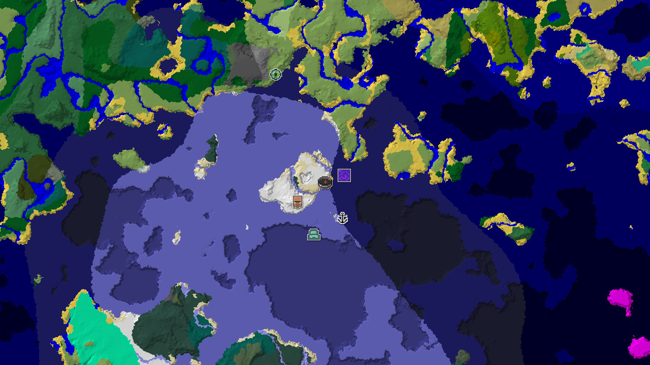 Frozen Ocean Spawn with a Waterside Village Nearby