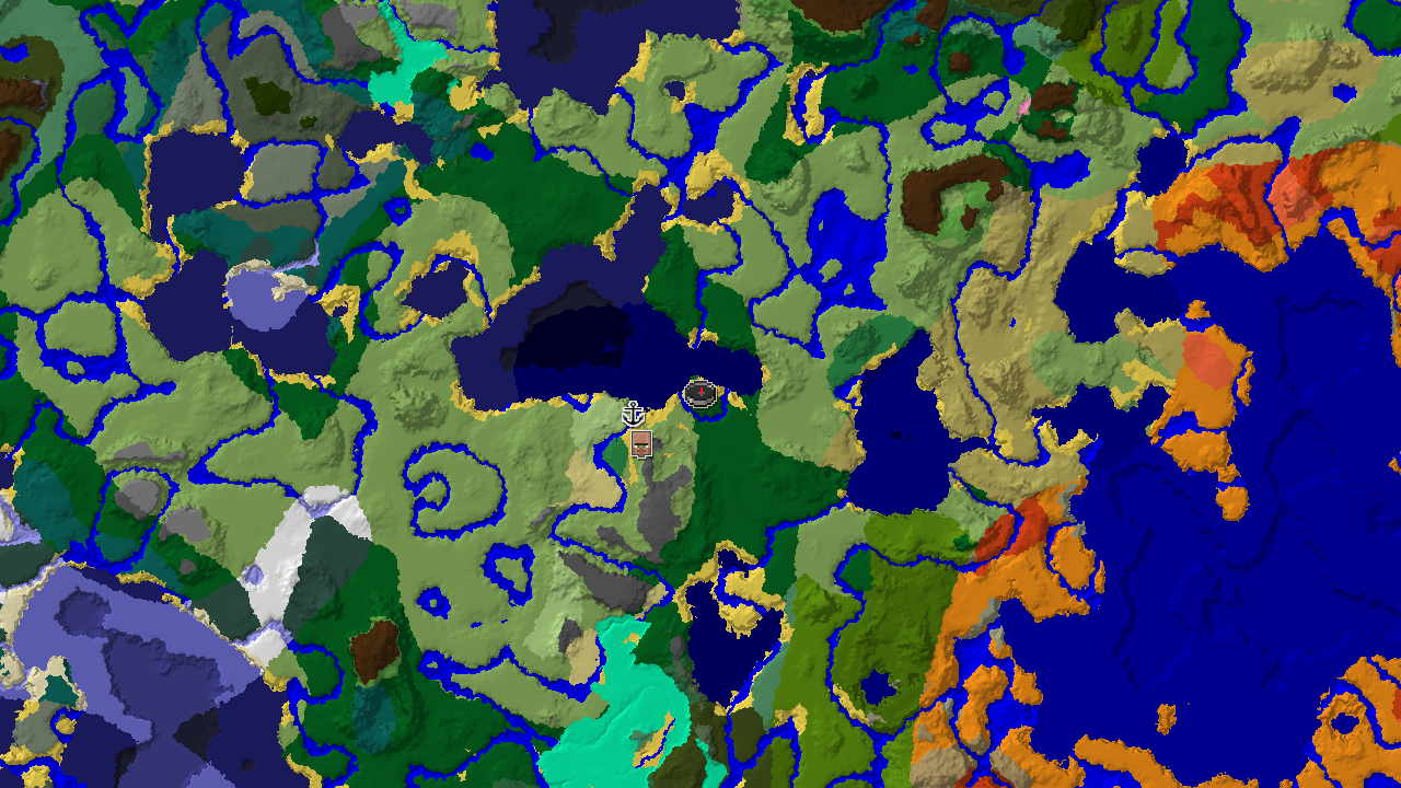 Village and Shipwreck at a Forest-Plains Spawn