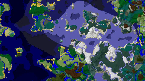 Spawn in Snowy Taiga with a Nearby Ocean Monument