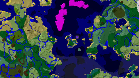 Ocean Monument and Mushroom Fields near Spawn
