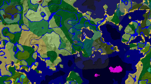 Five Biomes Near Spawn, With a Stronghold Beyond