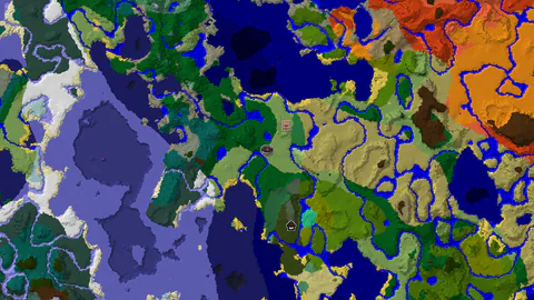 Forest Spawn with Nearby Mansion and Diverse Biomes