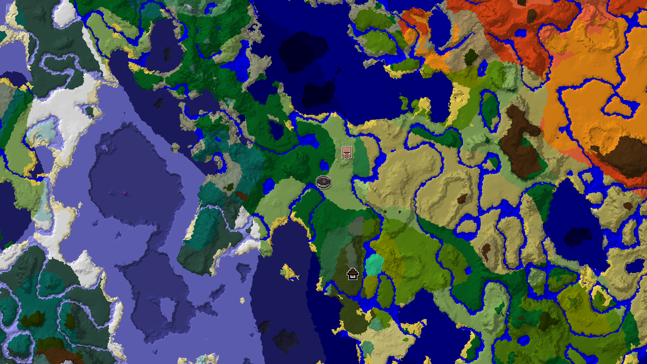 Forest Spawn with Nearby Mansion and Diverse Biomes