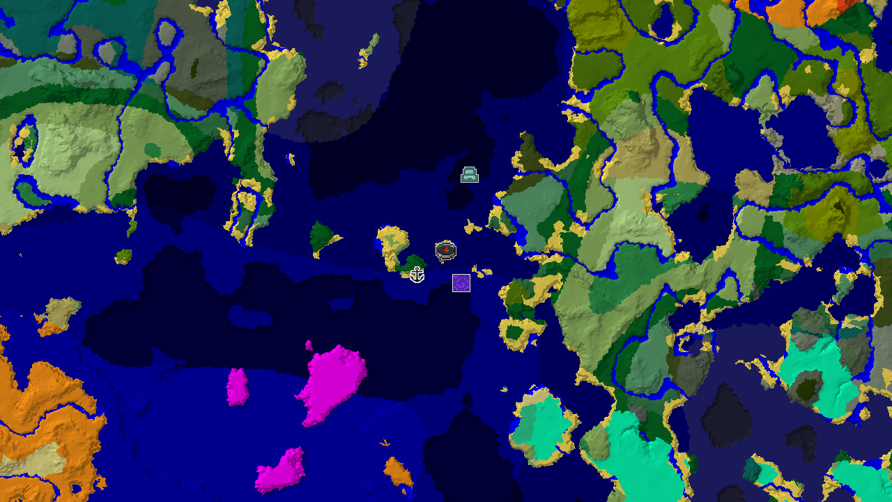 Ocean Monument, Shipwreck, and Portal Near Forest Spawn