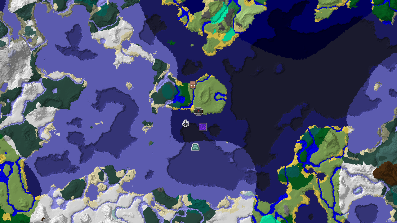 Ocean Monument and Icy Expanse Near Spawn