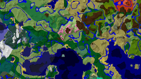 Ocean Monument and Cherry Groves Near a Forest Spawn