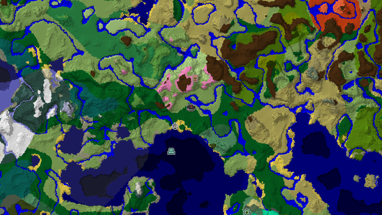 Ocean Monument and Cherry Groves Near a Forest Spawn