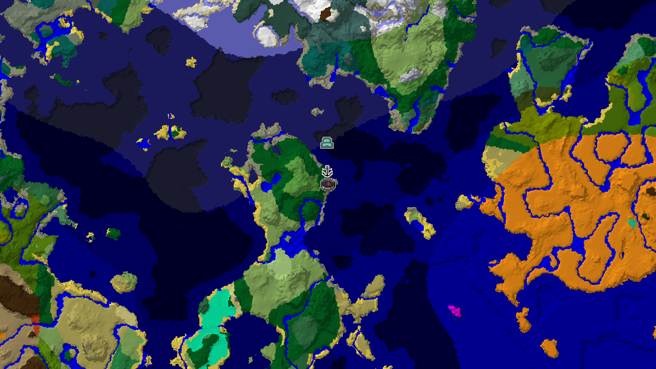 Ocean Monument Near Spawn in a Varied Coastal World