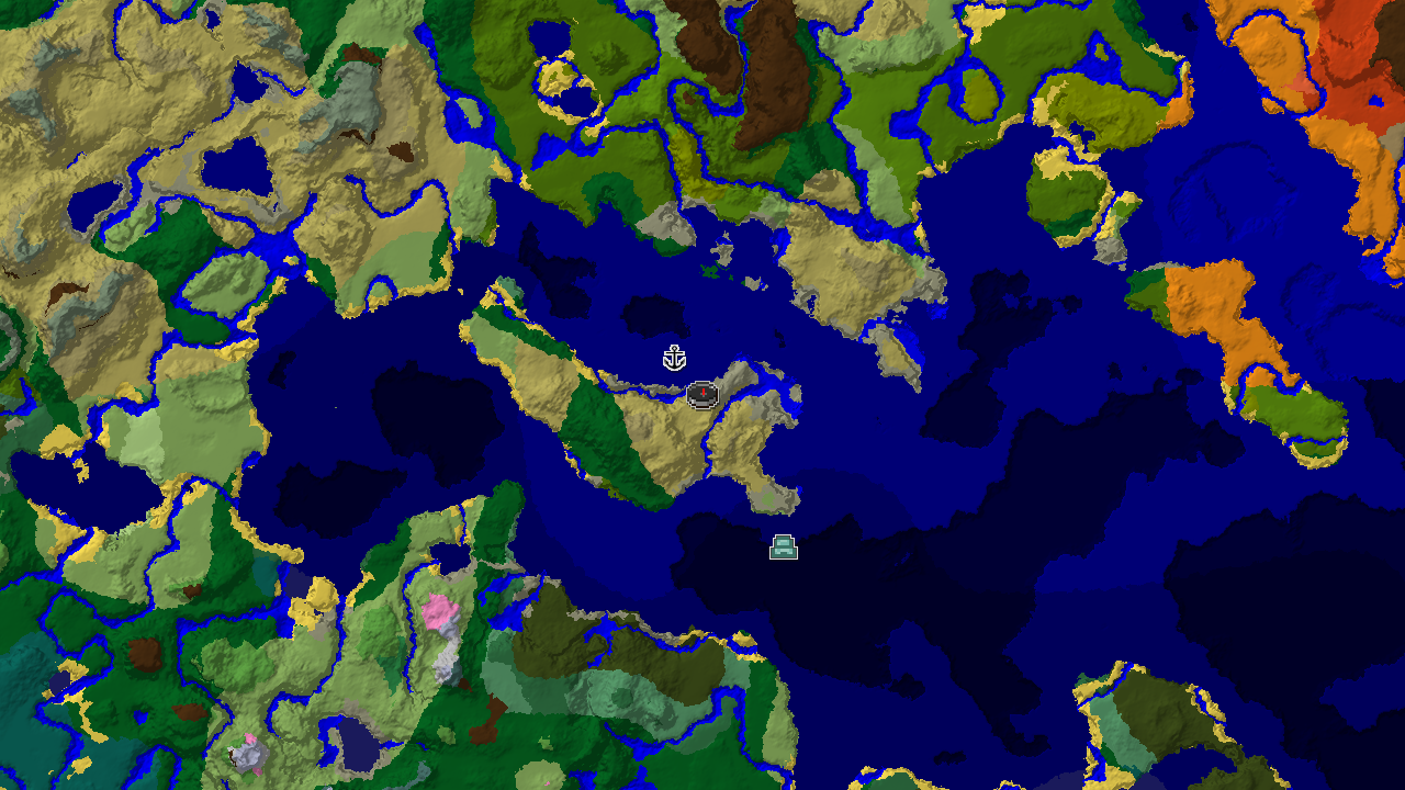 Ocean Monument and Jungle Biomes Near Savanna Spawn
