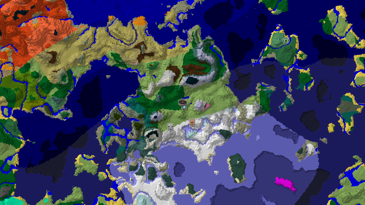 Ancient City at Spawn with Icy Mountain Peaks