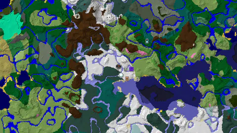 Frozen Tundra with Nearby Ancient City and Igloo