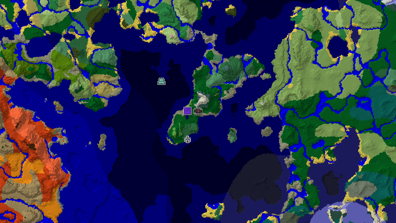 Forest Spawn with Nearby Ocean Monument and Ruined Portal