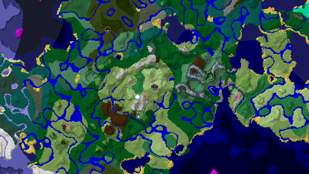 Ancient City Near Spawn in a Mountainous Flower Forest