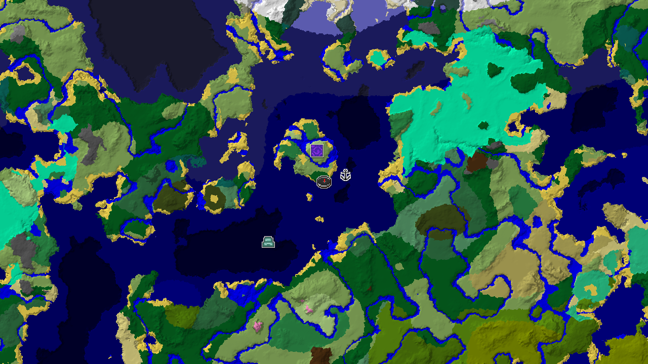 Ocean Monument Near Spawn, Surrounded by Varied Biomes