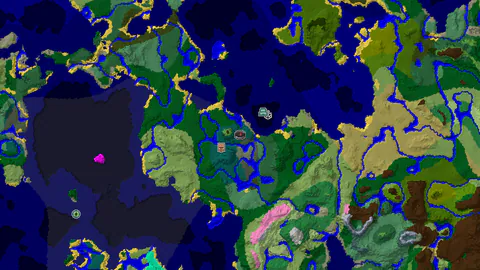 Spawn Near an Abandoned Village and Ocean Monuments