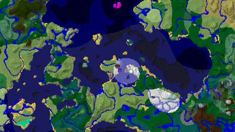 Frozen Tundra with Nearby Ice Spikes and Arctic Ocean