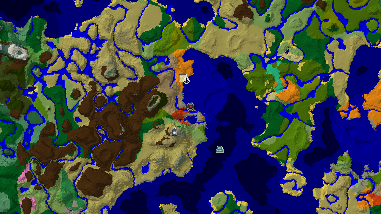 Ancient City Near Spawn in a Varied Badlands World